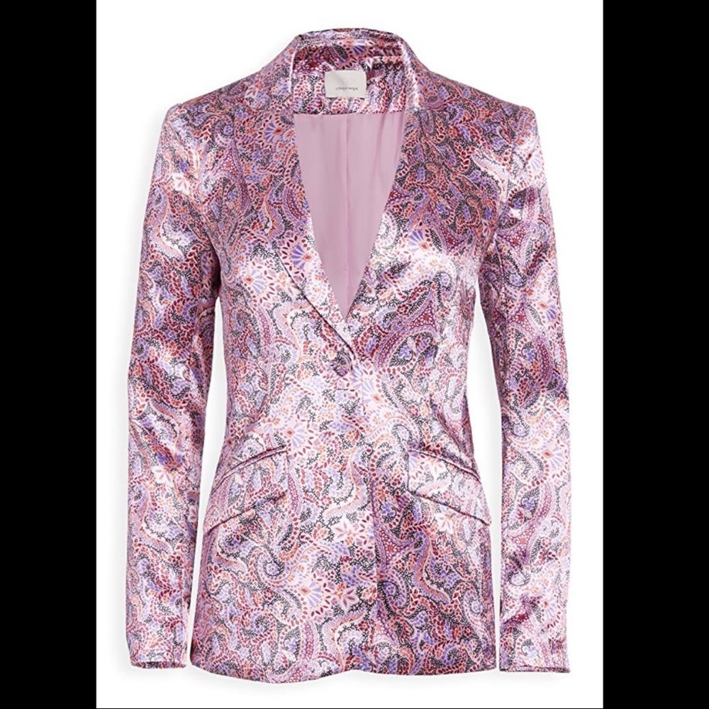 Cinq a Sept Estelle Paisley Satin Blazer 2